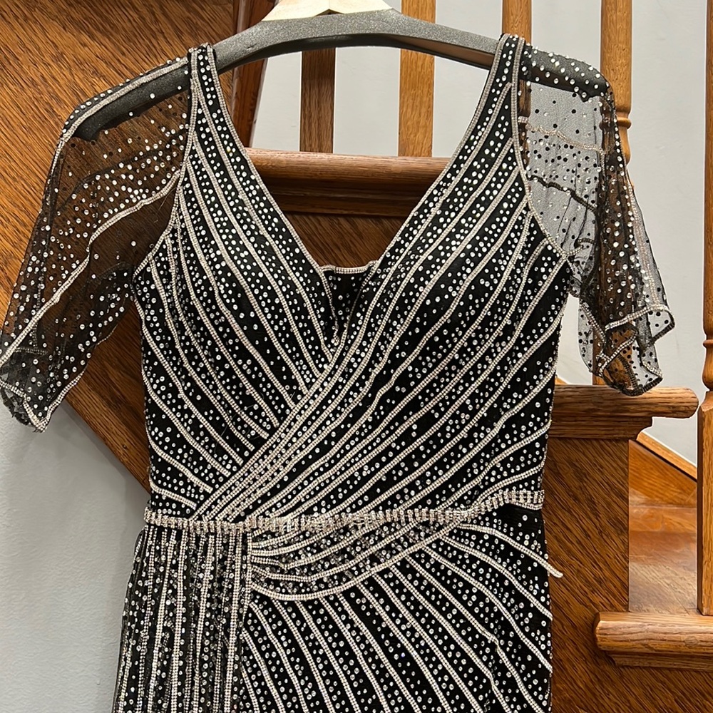 Ellie Wilde  silver and black dress
